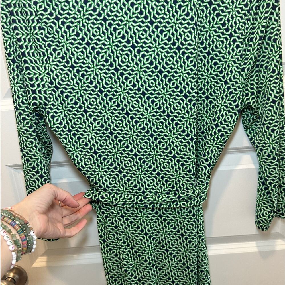 Vintage Liz Claiborne Wrap Dress M 90s Minimalist Career Quiet Luxury - Picture 5 of 8